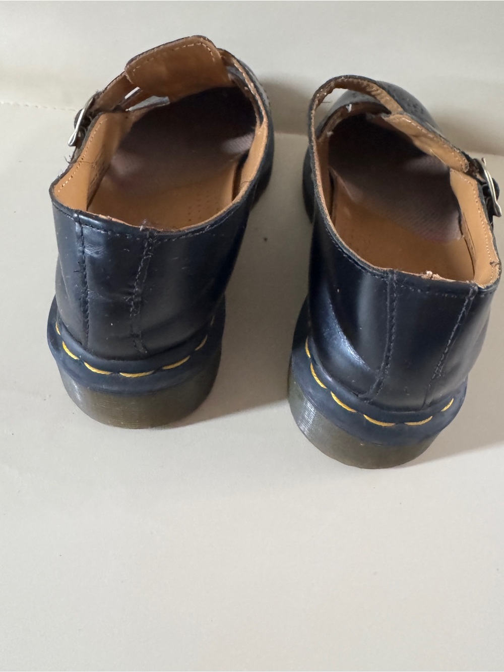 Dr. Martens 12916 Black Leather Double Buckle T Bar Mary Jane Shoes 7 - Picture 6 of 10